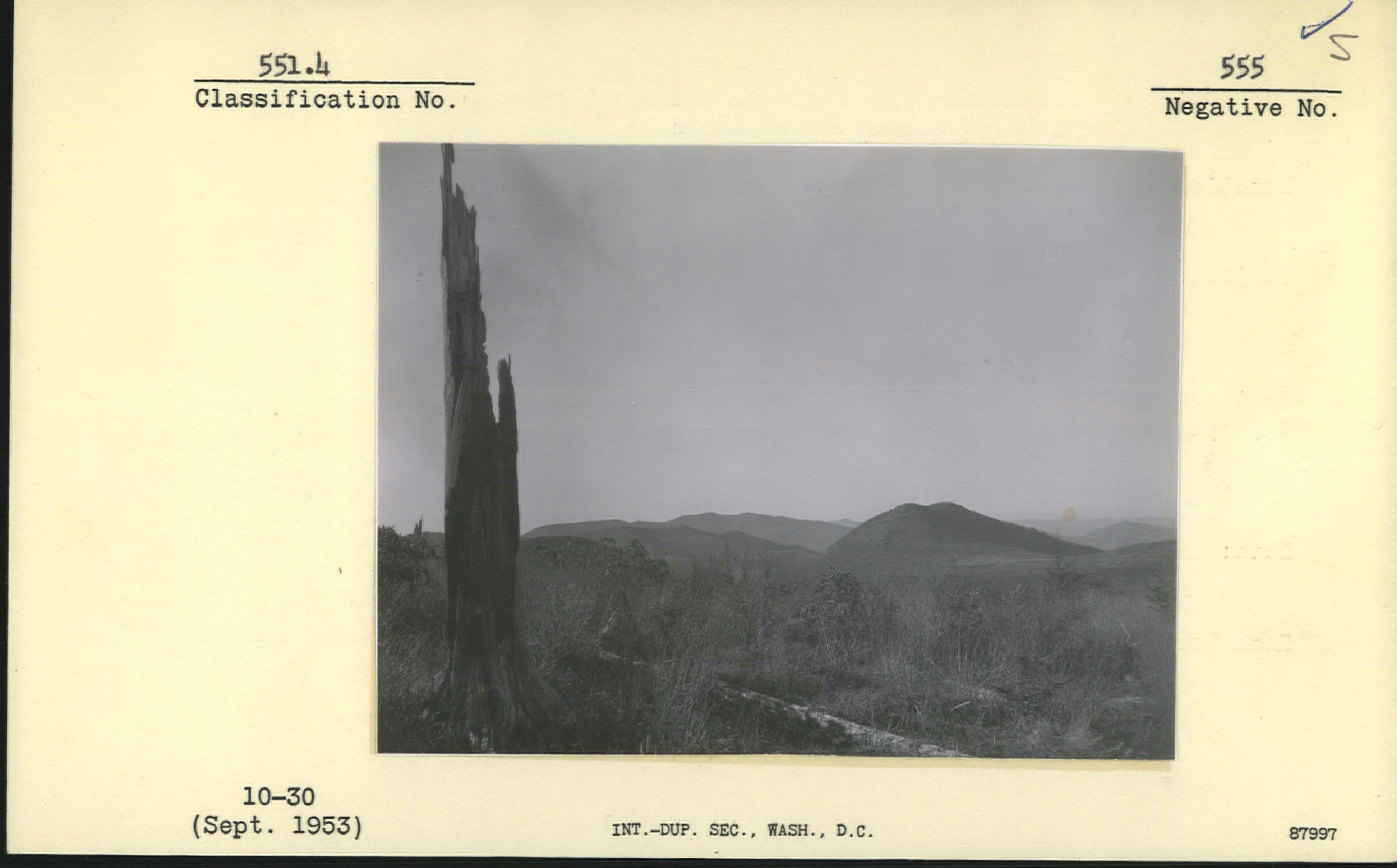 Balsam Range and Big Sam Knob in right foreground, Richland Balsam in center horizon