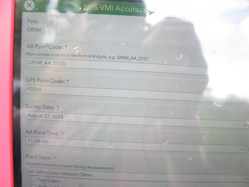 GRSM Accuracy Assessment. Plot Code: GRSM_AA_0355_1
