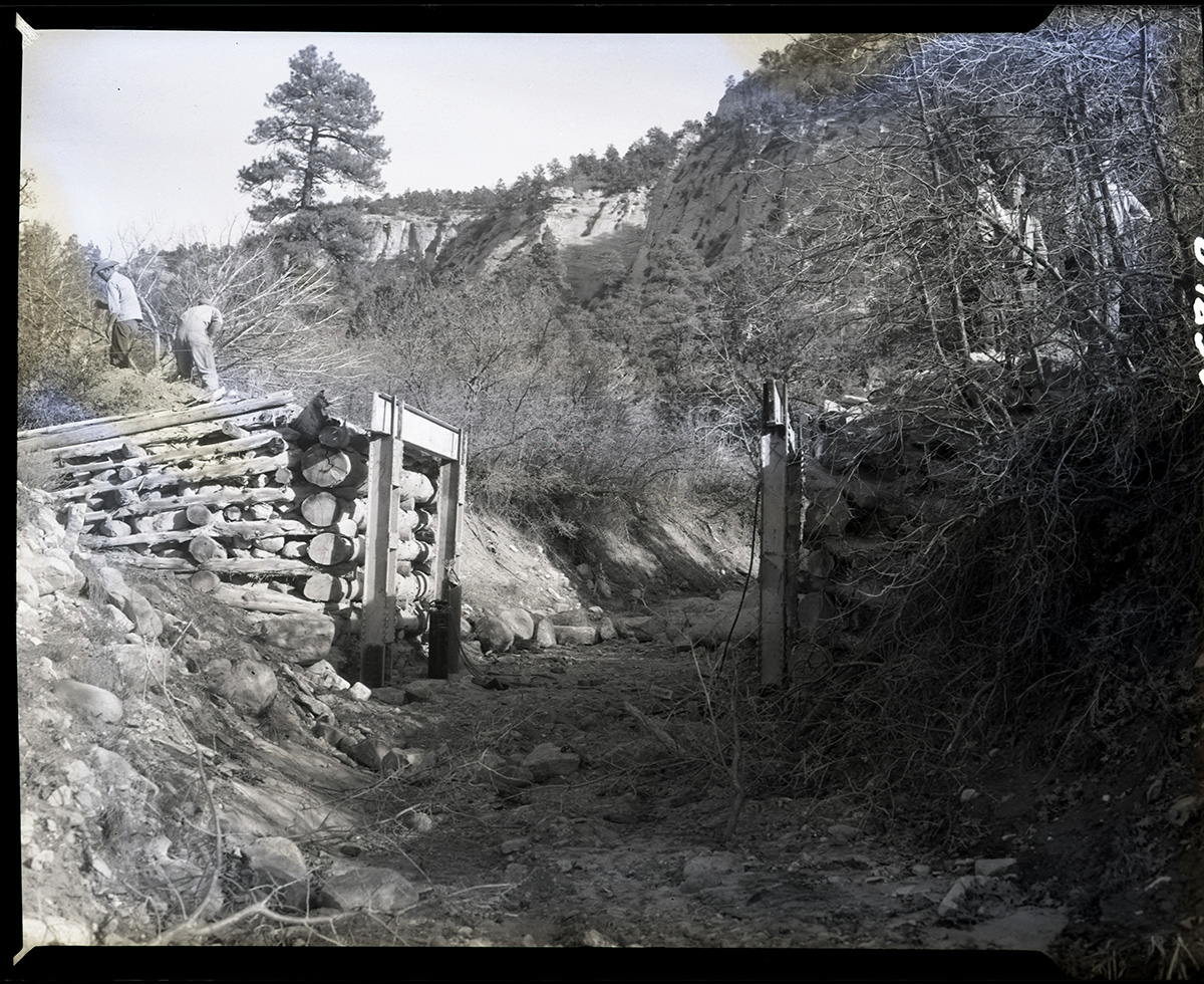 Road repair on East Rim road and construction of new bridge.