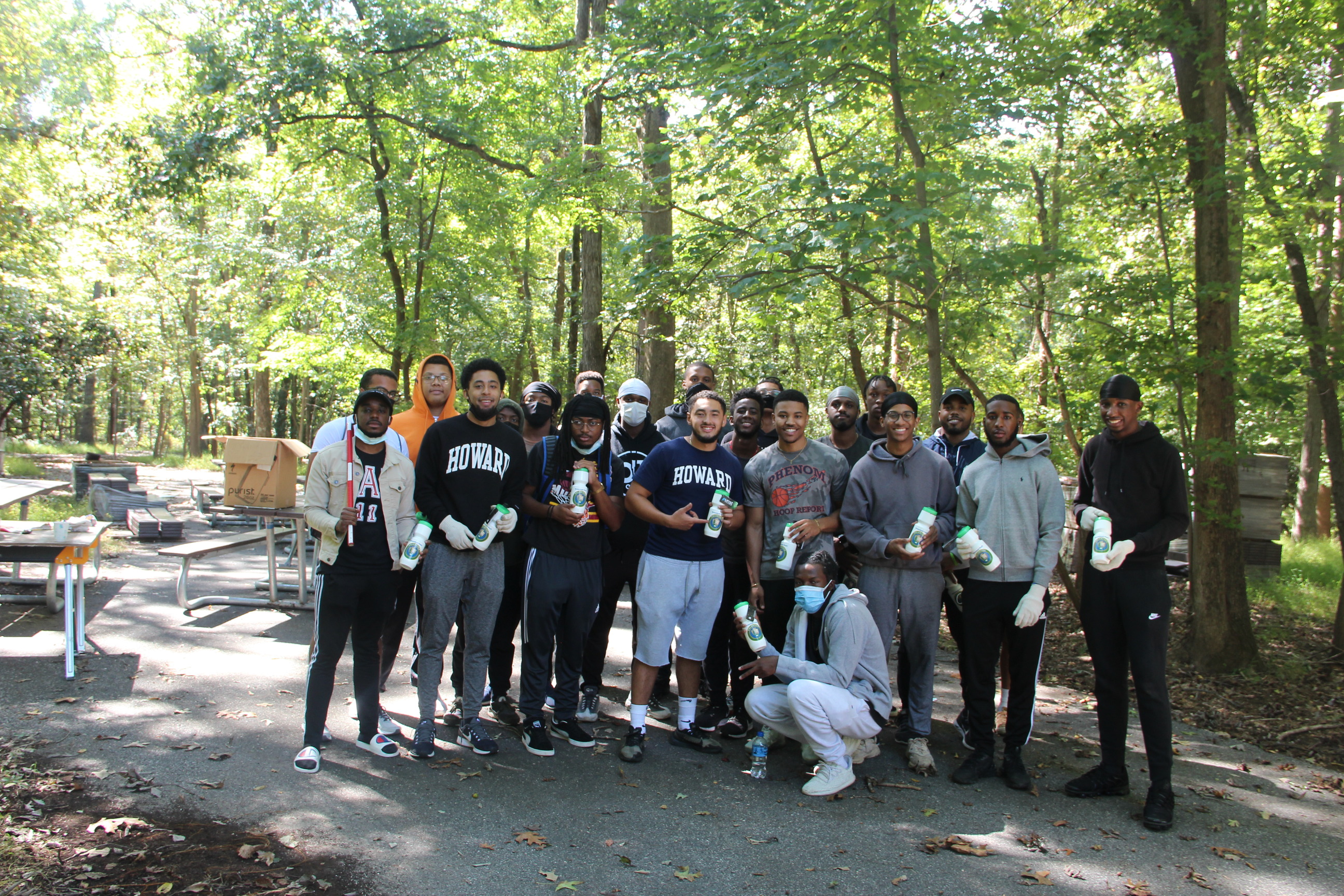 2021 National Public Lands Day  at Greenbelt Park MD with Howard University volunteers group picture