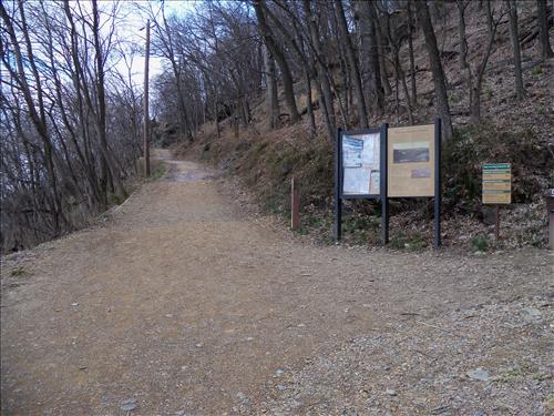 The photographic images, taken in March of 2013, show the work performed during 2010 - 2012 by HAFE Park Day Labor, to repair pedestrian bridges; clear vegetation, shrubs, trees, and stumps; stabilize grounds, dirt roads, and pathways; and improve site dra