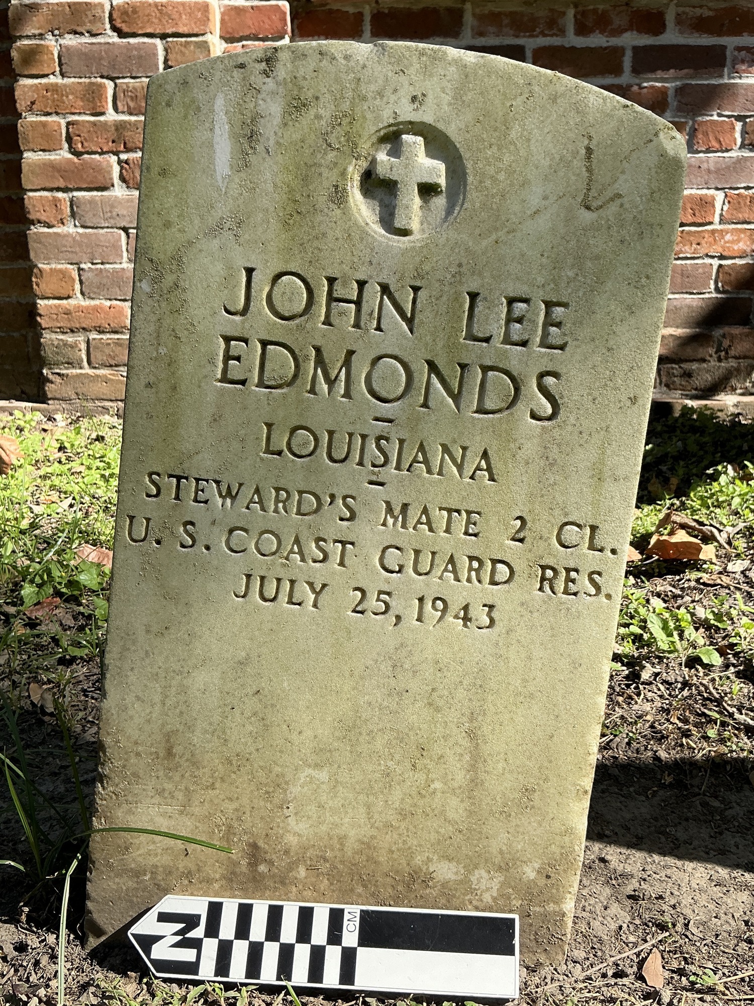 Extra image of upright marble headstone with flat face.