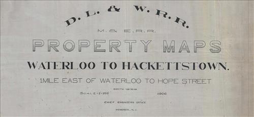 52436.LK--Property Map--Morris and Essex Railroad--Waterloo to Hackettstown, NJ