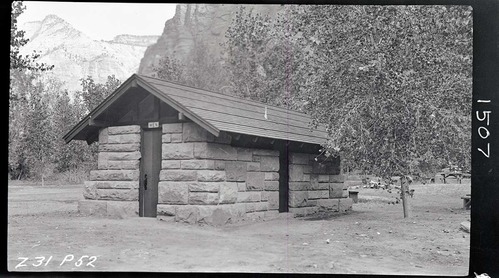 Comfort station at Grotto Campground.