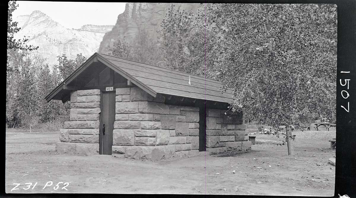 Comfort station at Grotto Campground.