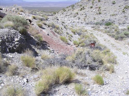 Contaminated tailings at Copper Glint Mill