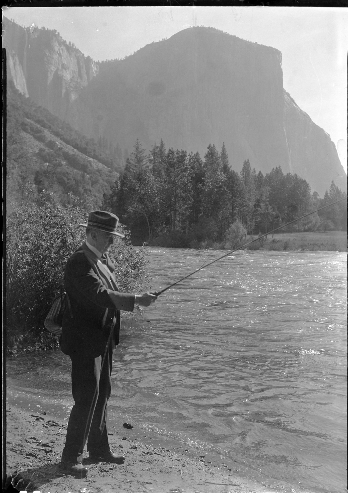 Gov. Young fishing at Valley View.