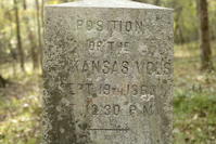 8th Kansas Volunteer Infantry Regiment Marker. Marker contributes to nat'l significance of park under NR Criterion A because it represents national movement among veterans & related groups to commemorate Civil War battlefields.