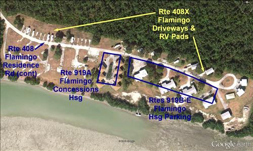 Flamingo paved areas at Everglades National Park in October 2013