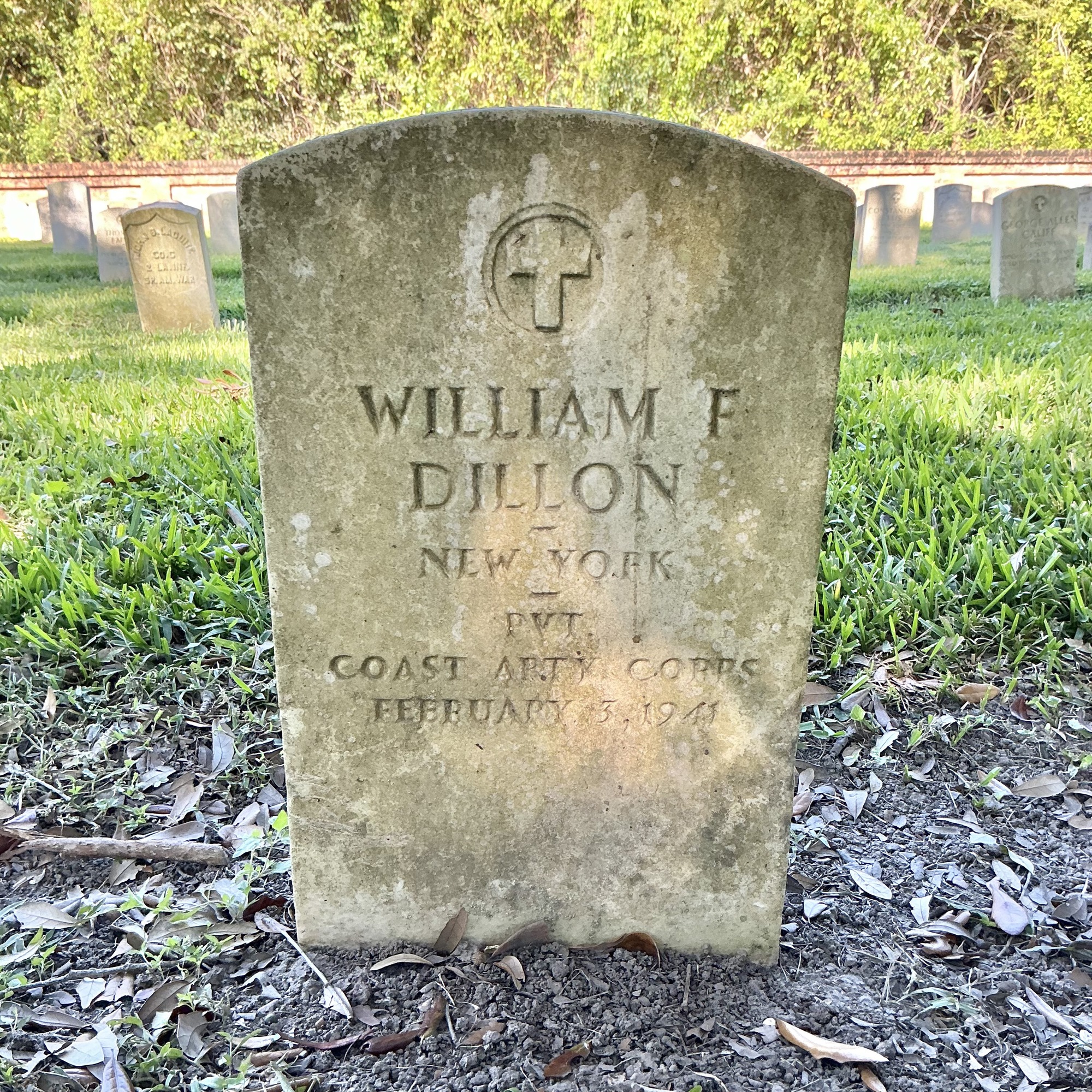 Front of upright marble headstone with flat face.