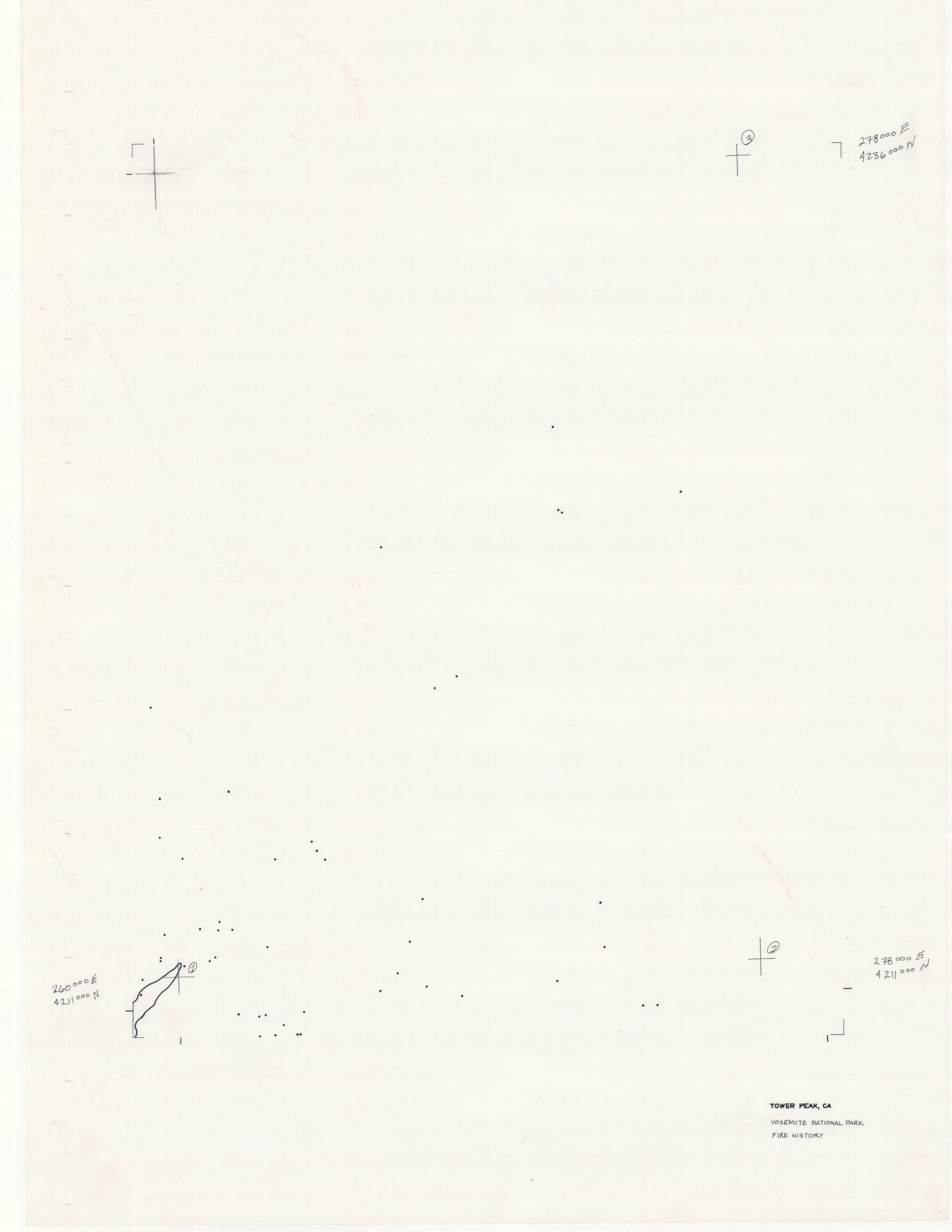 Tower Peak, CA Yosemite National Park Fire History