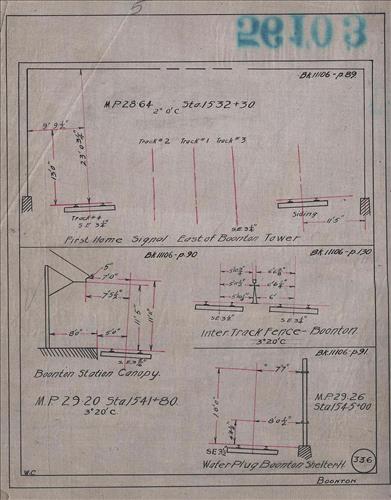 56103.LB--clearance sketches--Structures less than 8 feet from center line of track or less than 22 feet above top of rail [Group 10]