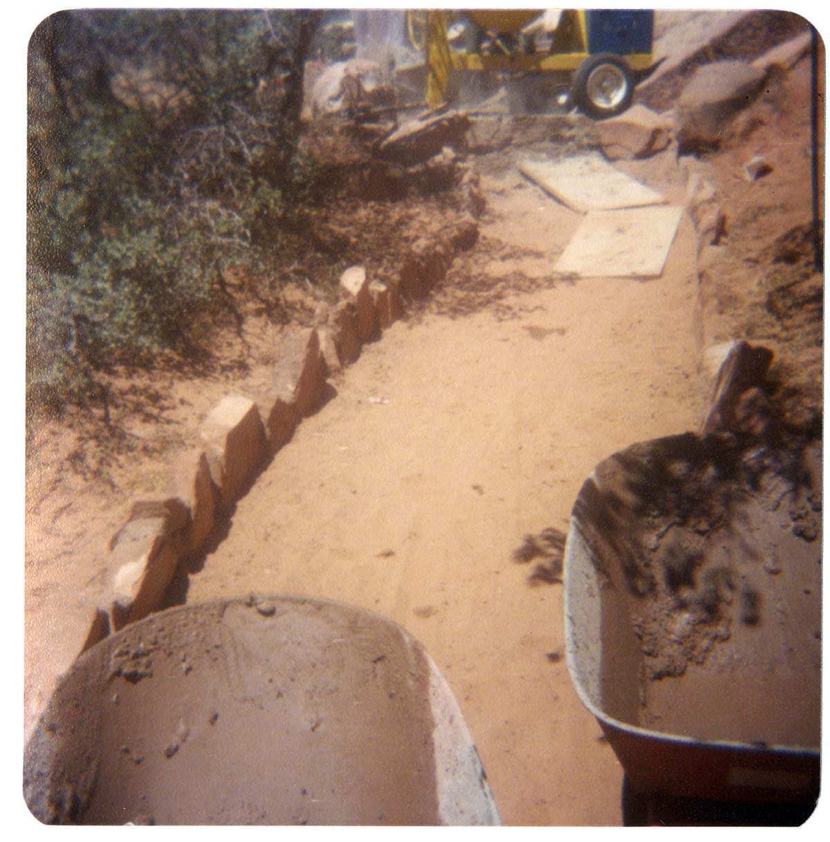 NPS personnel working on the Kayenta connector trail.