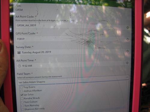 GRSM Accuracy Assessment. Plot Code: GRSM_AA_0859_1