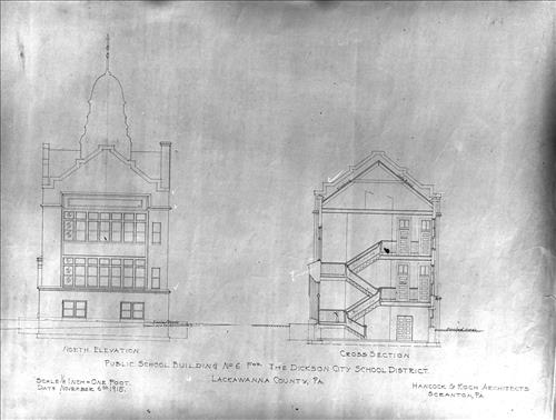 C4024-C4029--Dickson City, PA--Public School Building no. 6 [set of 6 drawings] [1915.11.06]