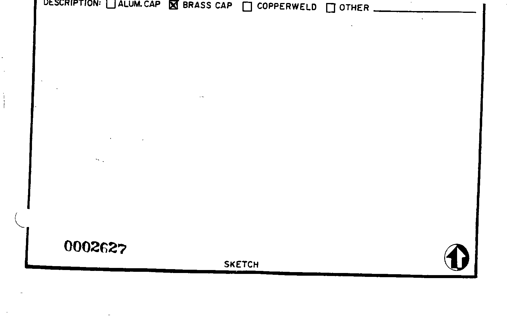 00002627 Survey Monumentation Sketch