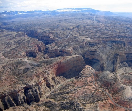 Aerial view of Devil Canyon overlook