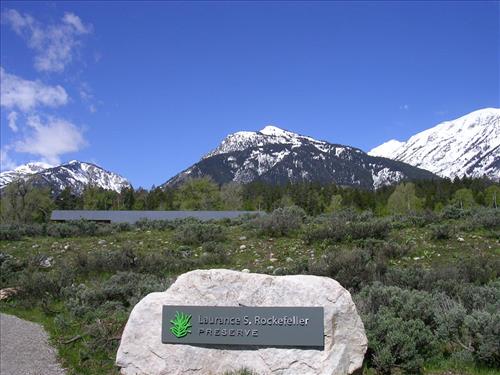 Laurance S. Rockefeller Preserve visitor center at Grand Teton National Park in June 2008