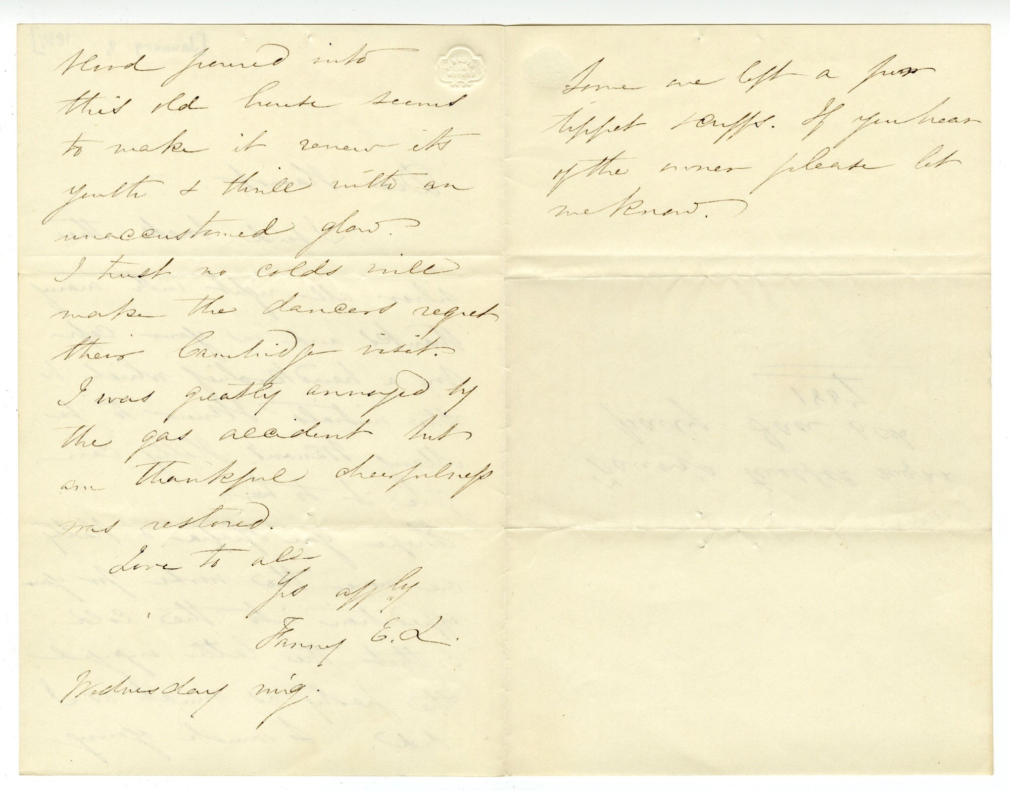 Manuscript letter