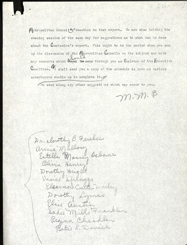 National Council for Negro Women Correspondence, 1947