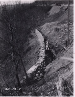 Retaining wall partially complete