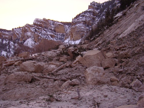 Rockslide on State Route 14