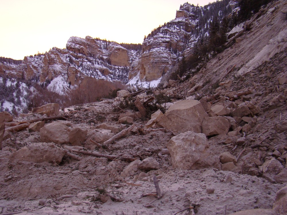 Rockslide on State Route 14