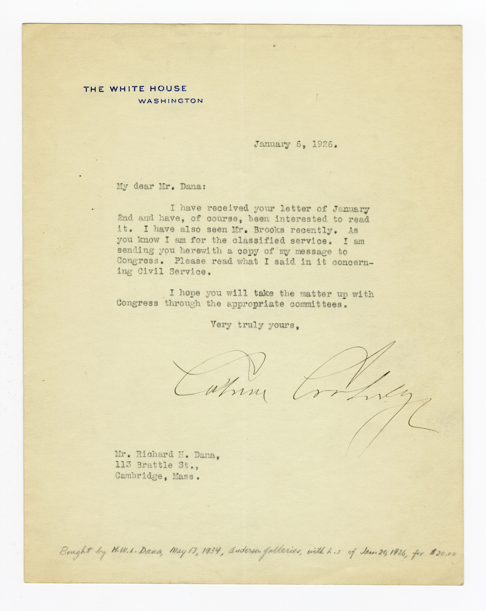 Typed letter