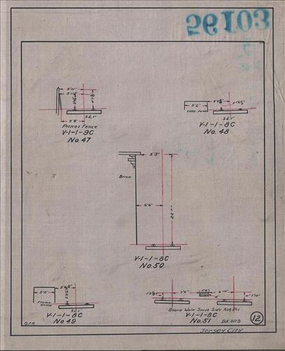 56103.LB--clearance sketches--Structures less than 8 feet from center line of track or less than 22 feet above top of rail [Group 01]