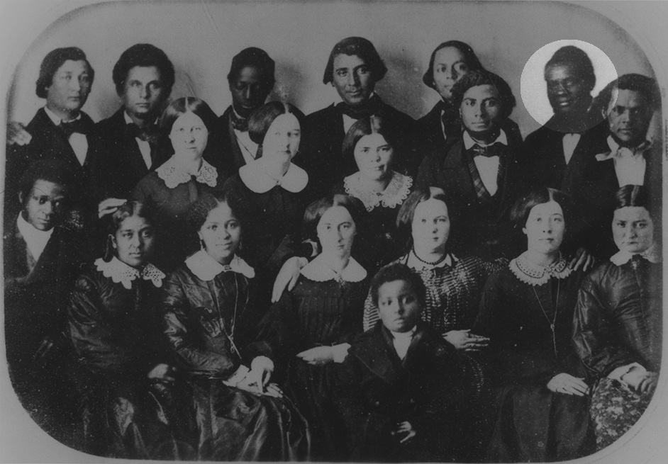 Anthony Burns (highlighted) at Oberlin College with his classmates