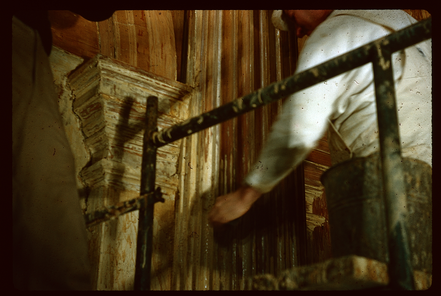 Independence Hall First Floor Hall East Wall Paint Removal