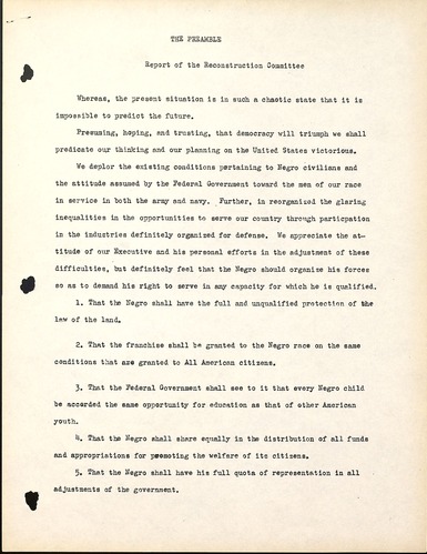 National Council of Negro Women Meeting Minutes