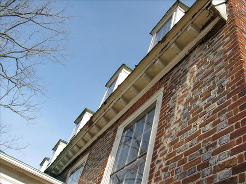Windows and trim in need of repair at Rural Plains at Richmond National Battlefield Park in January 2012