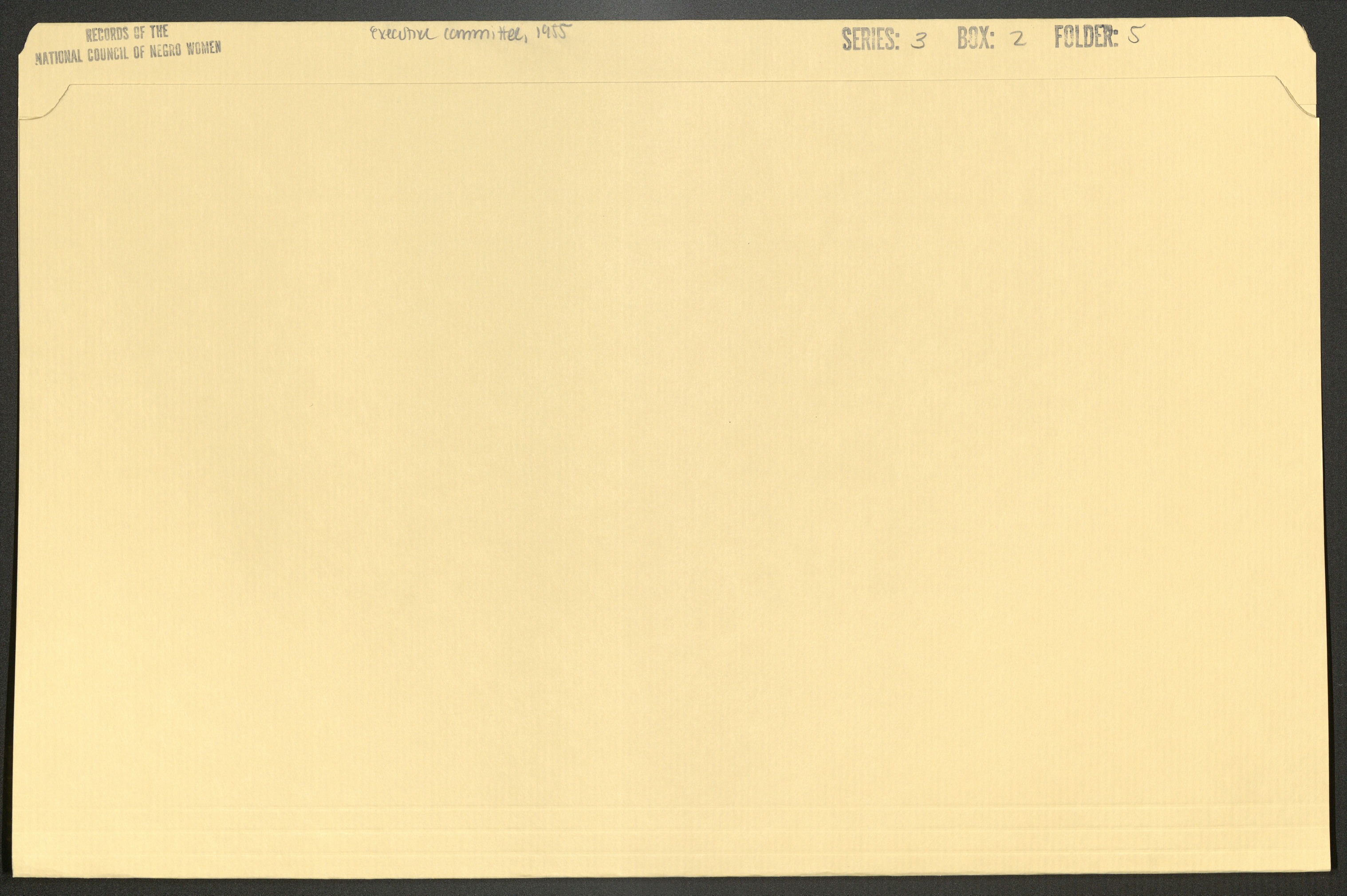Folder image, Executive Committee, 1955