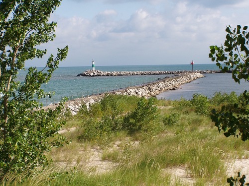 Picture of what was developed into Portage Lakefron and Riverwalk