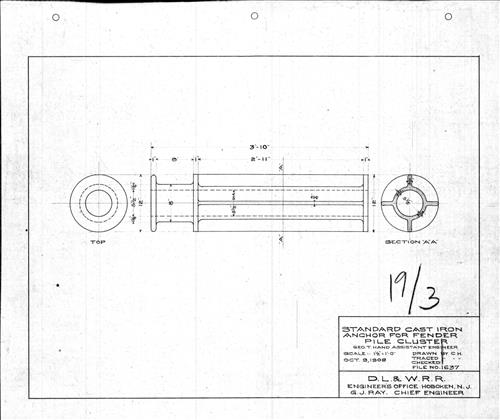 00019.BM--Standard iron parts--Hoboken Terminal