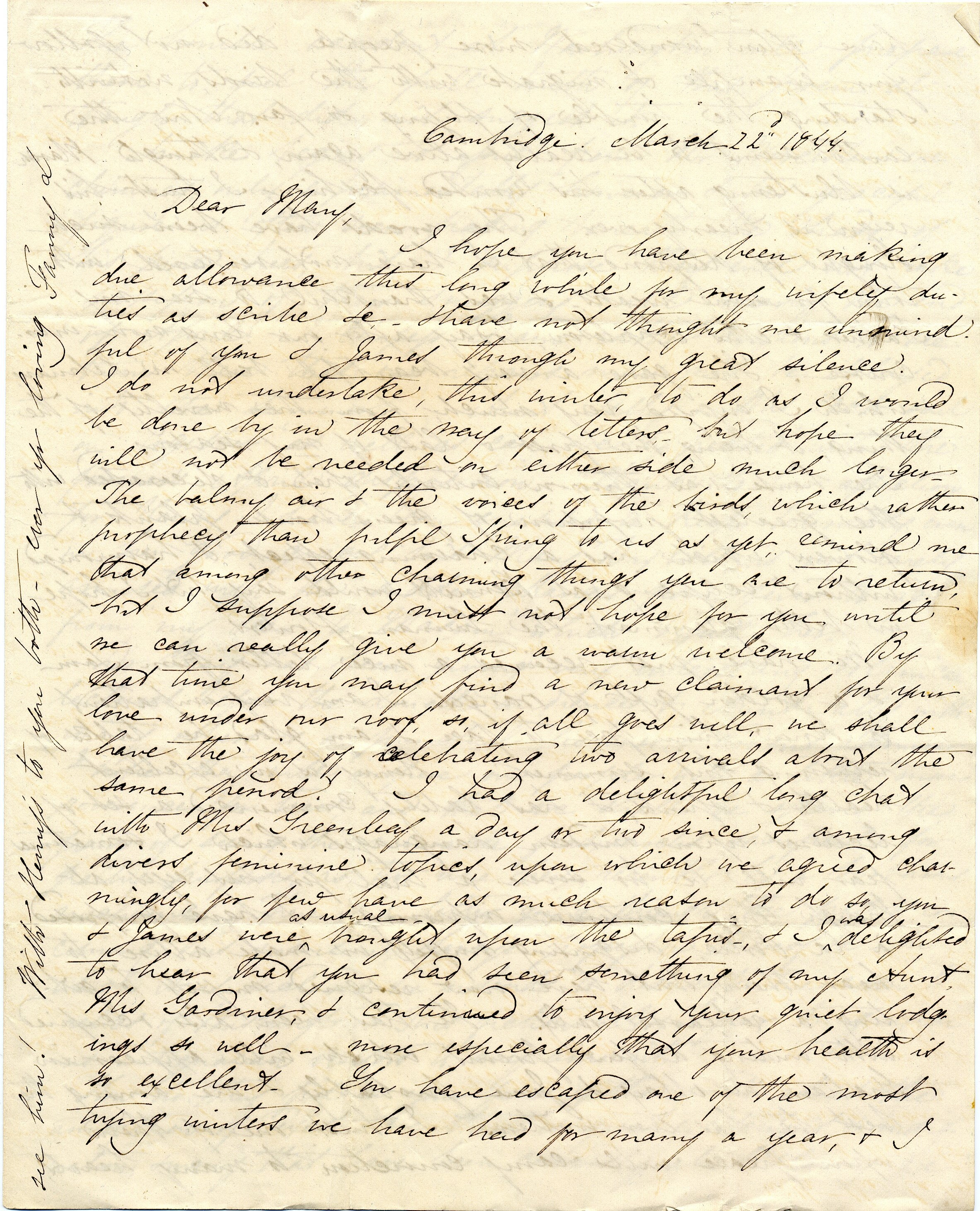 Manuscript letter