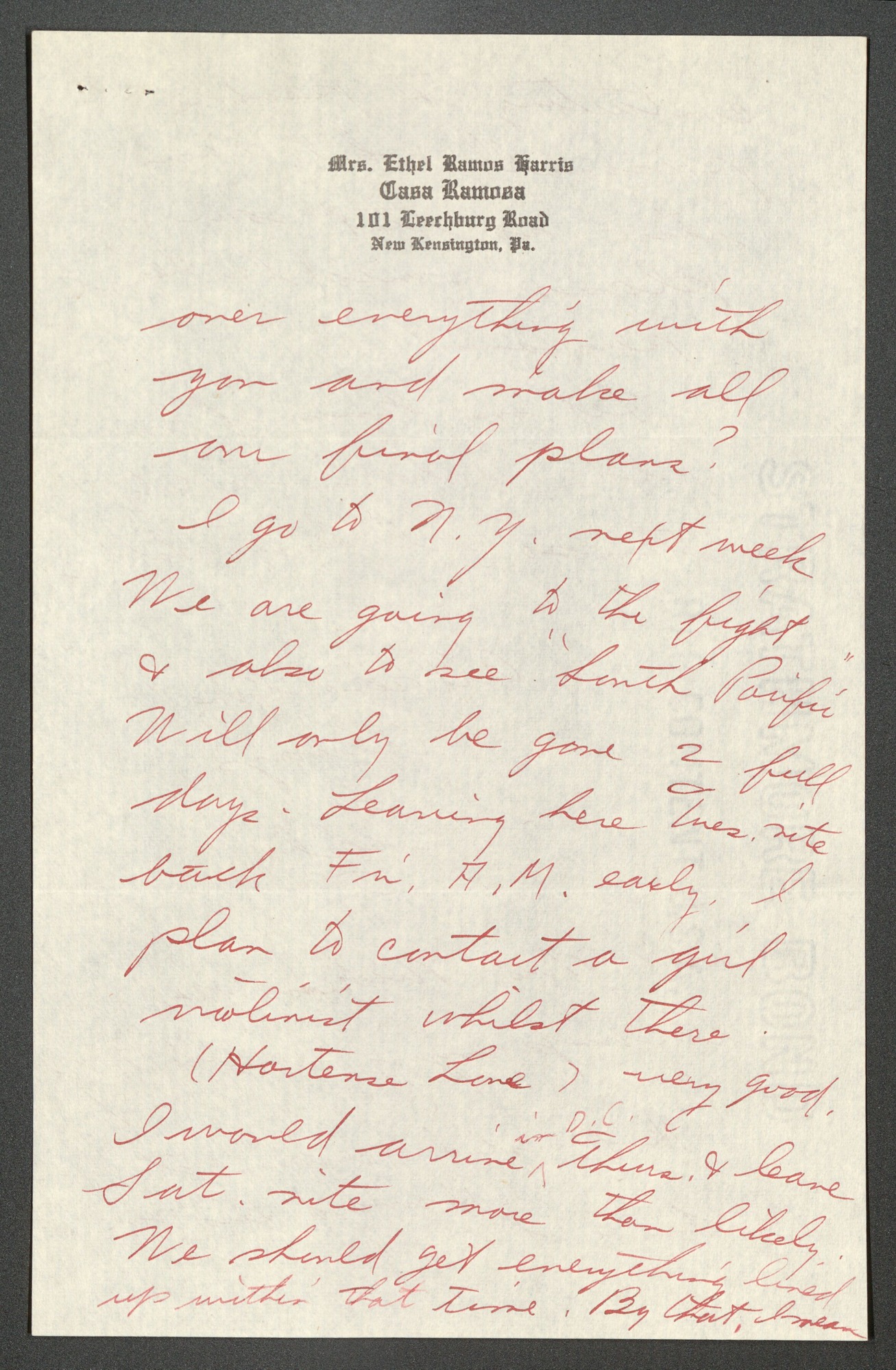 National Council of Negro Women Correspondence, 1950