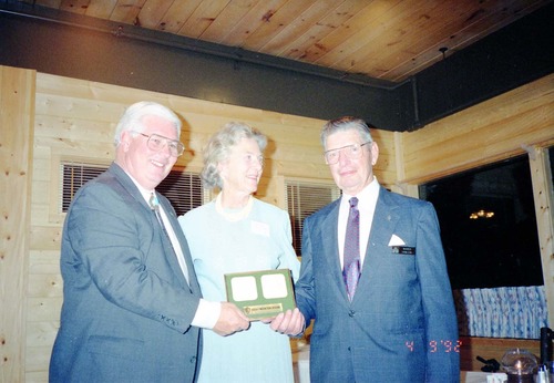 Color Photos of awards ceremony.