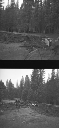 Remains of the Sequoia Hotel (Wawona) after the fire.