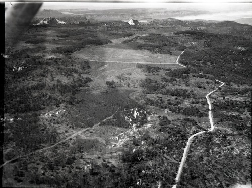 Lava Point and Kolob Terrace roads junction, aerial.