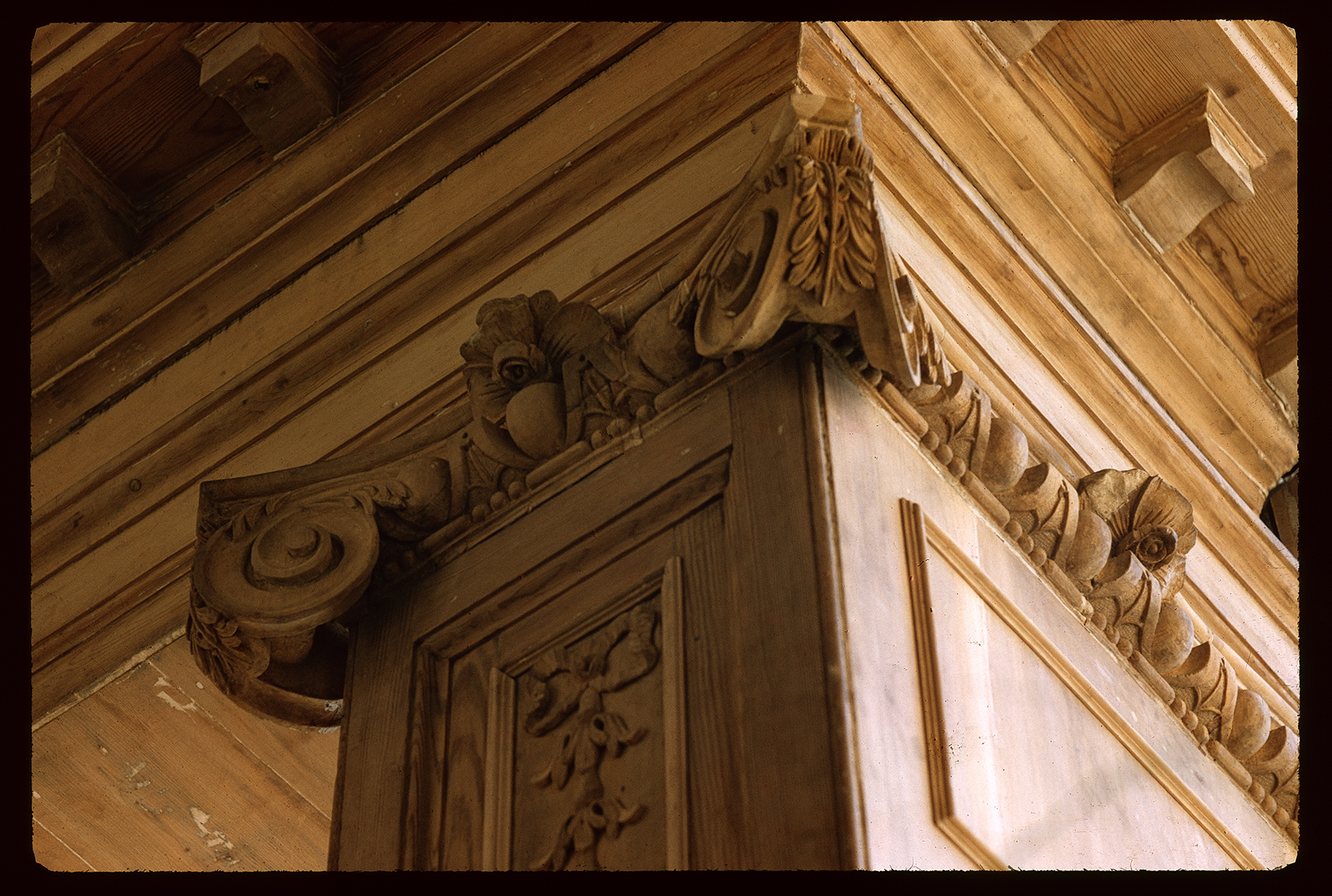 Independence Hall Tower Stairhall South Wall Capital to West of Center Window