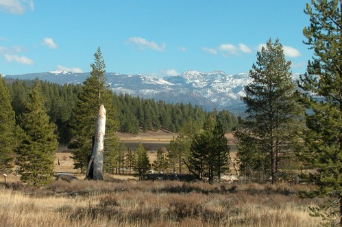 An early snowfall trapped the ill-fated Donner & Reed wagon train near this location in late October of 1846.