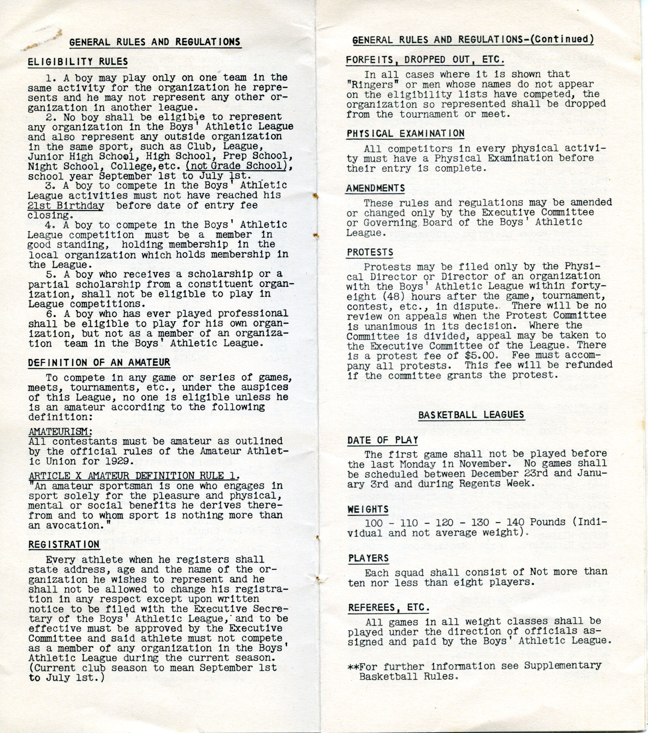 Booklet, Boys' Athletic League, 1938 p.4.tif