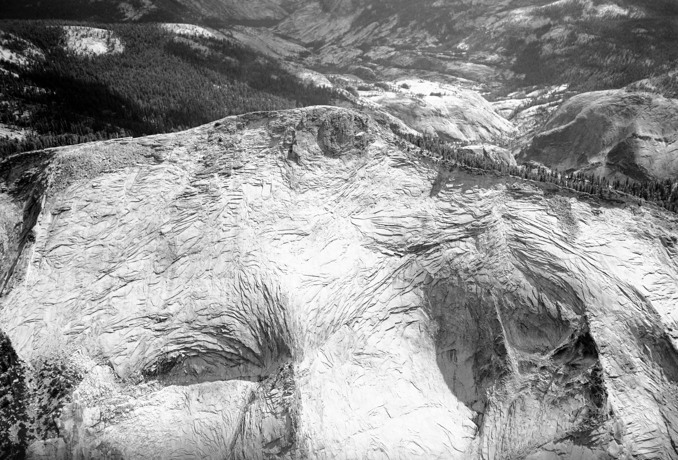Aerial photograph of flight over park.
