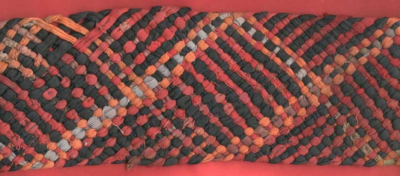 Detail of finger woven sash
