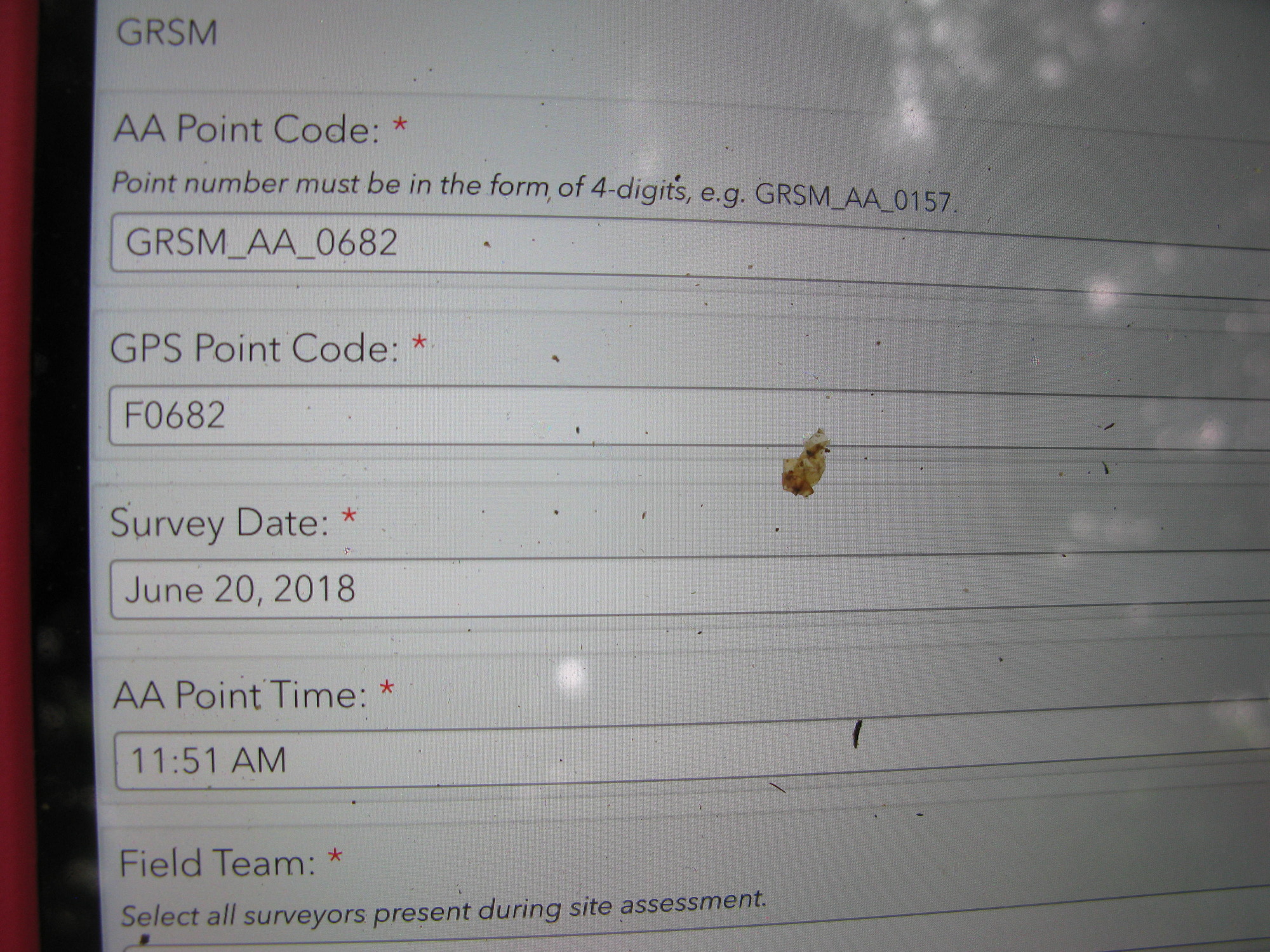 GRSM Accuracy Assessment. Plot Code: GRSM_AA_0682_1