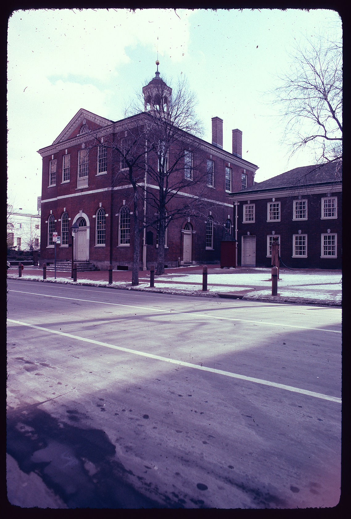 Old City Hall (Supreme Court building). Exterior. Front and right (west) side. Looking southeast from Chestnut Street.