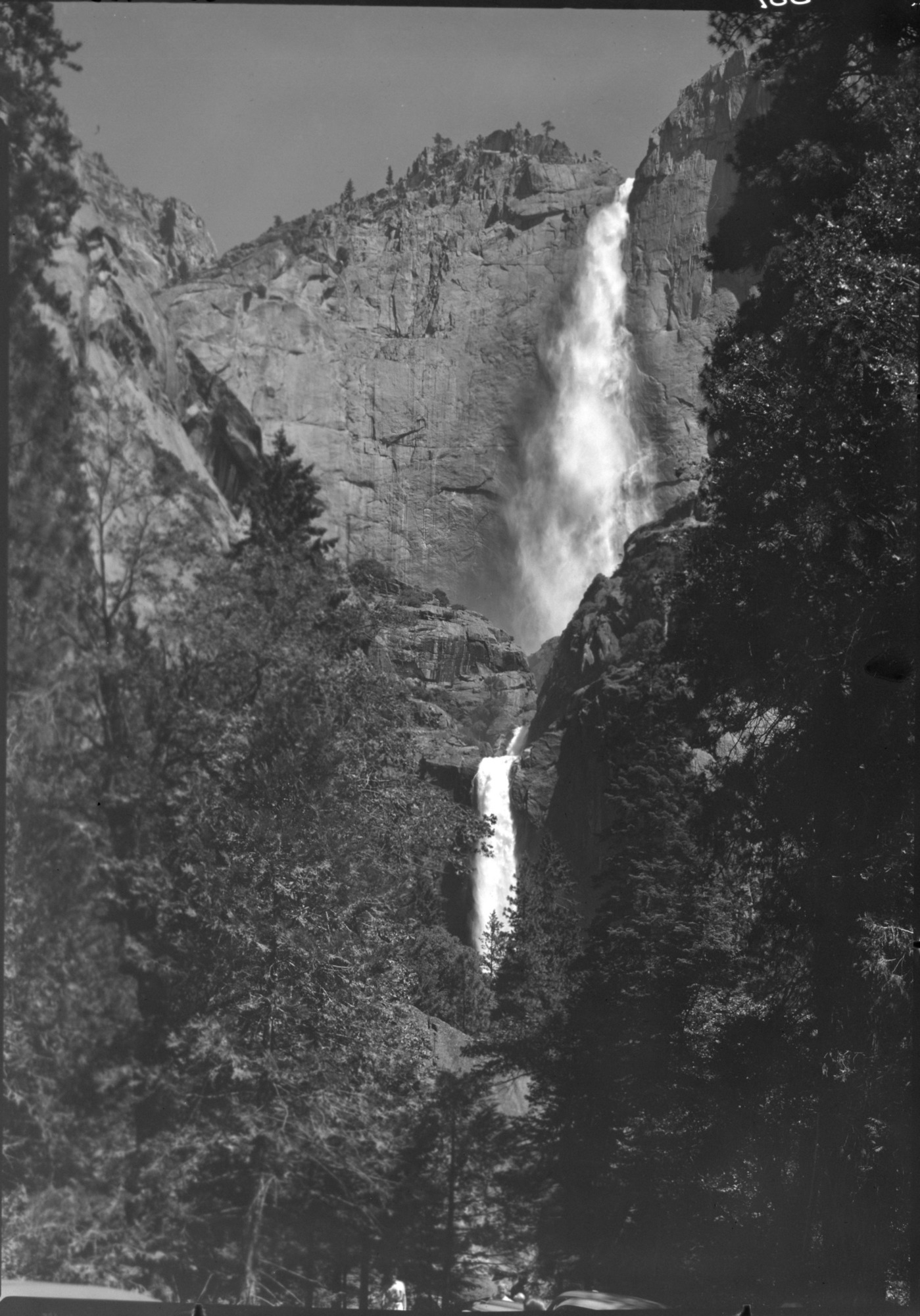 Close-up of Yosemite Falls from the loop road.