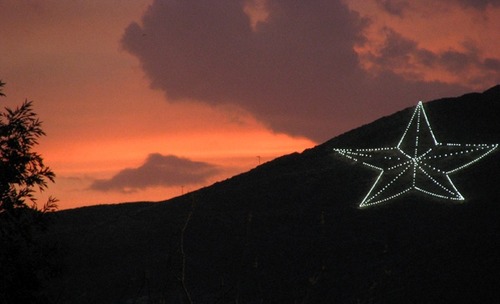 The El Paso star shines on the distant Franklin Mountains, overlooking each concert, each year.